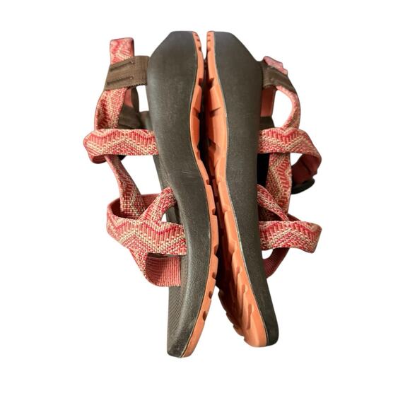 Chaco ZX Womens Pink Brown Striped Double Strap Outdoor Hiking Camping Sandals 7 - Picture 6 of 9